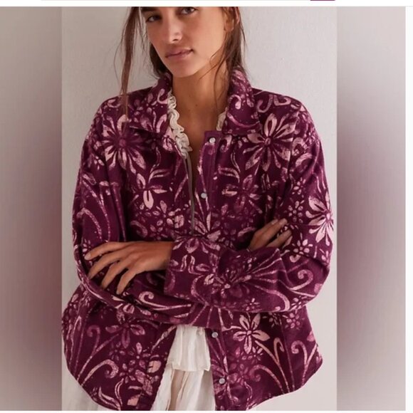 Free People Tops - Free People We The Free Calico Flannel Shirt Size XS NWT